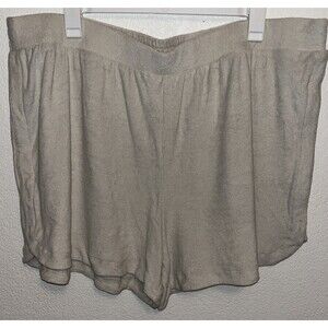A New Day Shorts Casual Comfy Terry Clothe Women Plus Sz 2XL Beige NEW